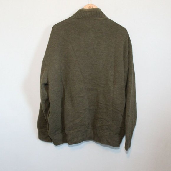 Orvis Ultimate Foul Weather Full Zip Up Wool Sweater Lined Green Men's XL H12161 - Picture 8 of 12